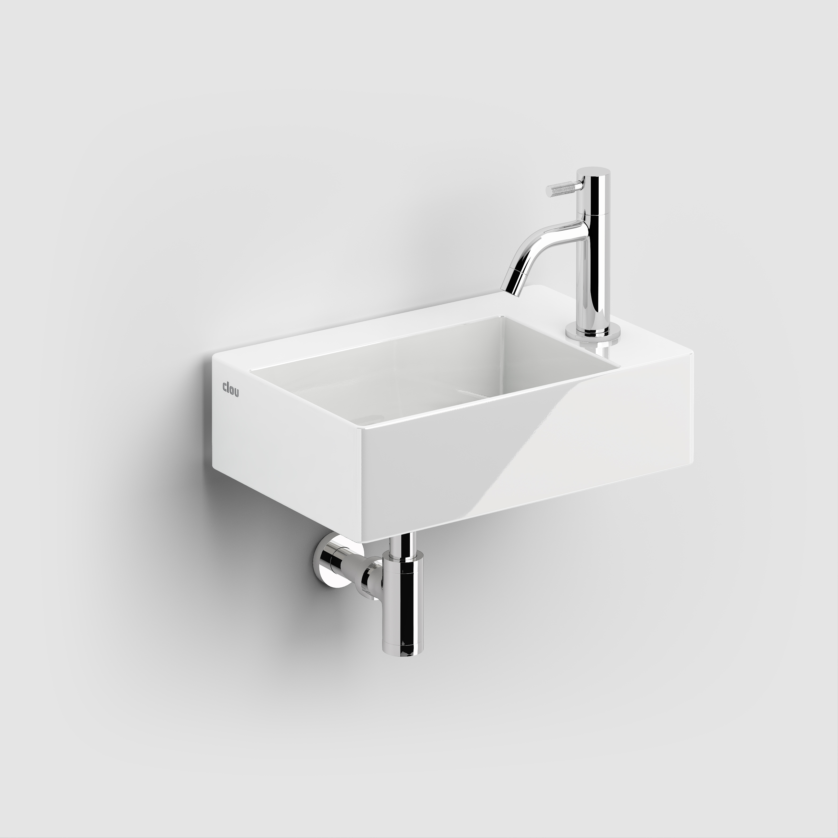 Clou New Flush 2 fontein incl. plug met kraangat wit keramiek CL/03.03420.01